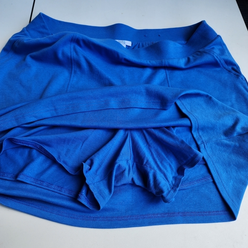 Croft & Barrow Skort Blue Cotton Blend OEKO-TEX Pockets Womens Stretch XXL - Picture 6 of 9